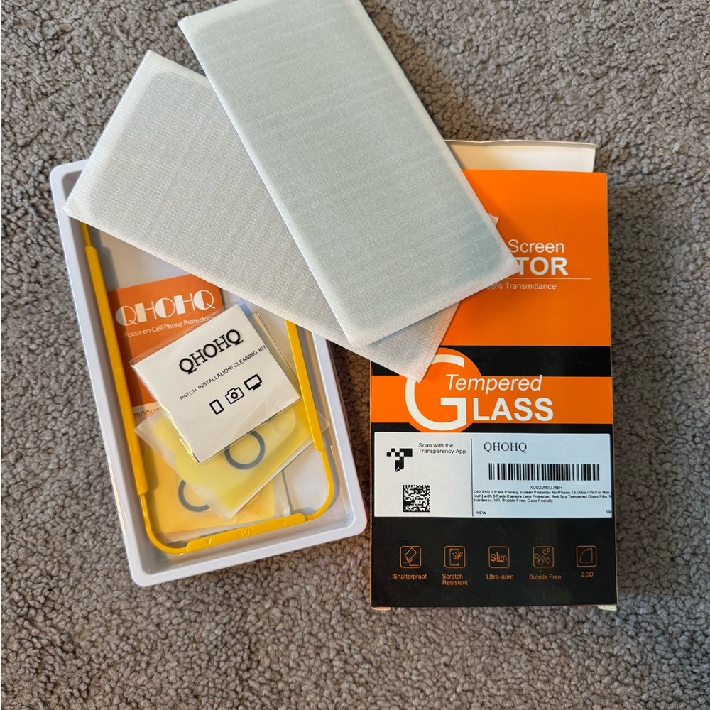 Tempered Glass Screen Protector for Cell Phones - Yellow